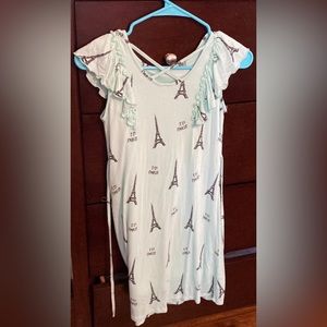 Justice I love Paris print dress girls size 10